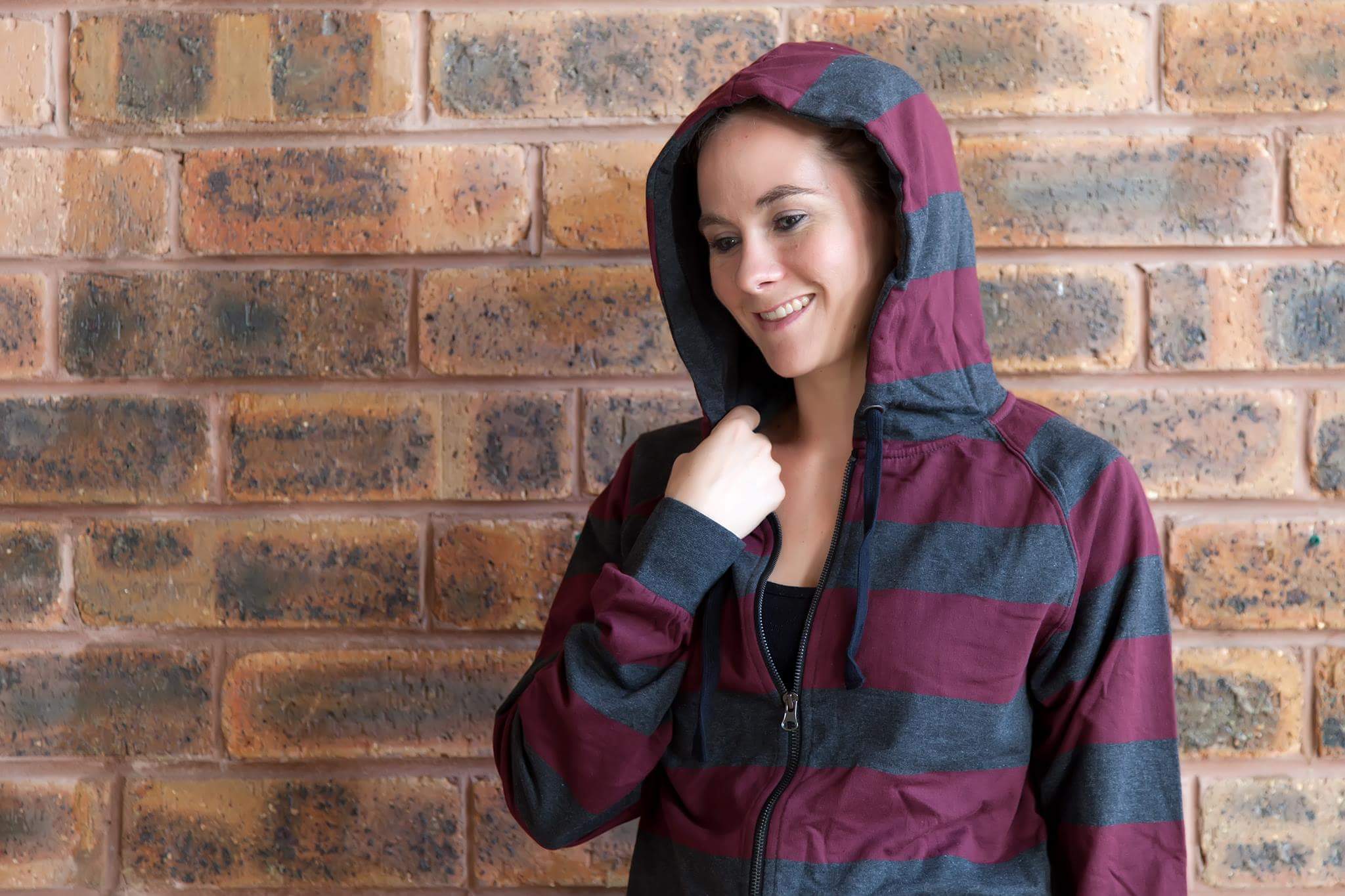 Maroon and grey outlet hoodie